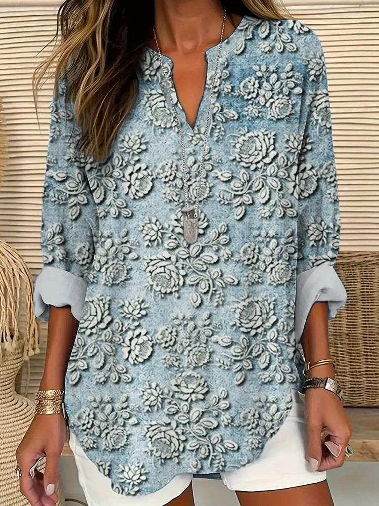 Marvella™ Newest Arrivals – Petal Mist Printed Blouse