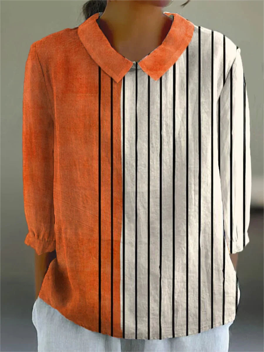 Nissy BSC| Abstract Cotton-Linen Shirt