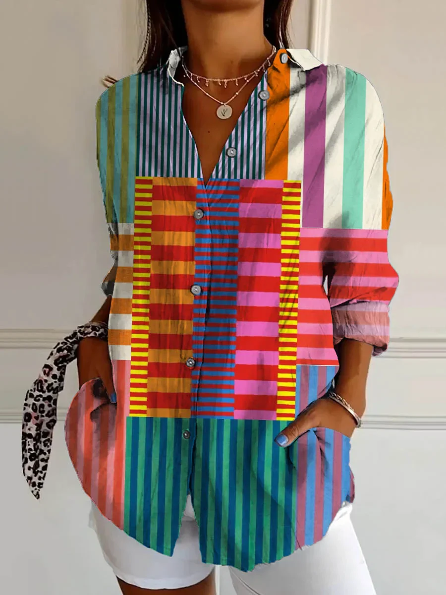 Starley BSC| Abstract Cotton-Linen Shirt