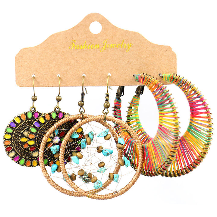 Bohemian Metal Tassel Earrings™ Retro Western Style – Women's Festival-Ready Jewelry Set