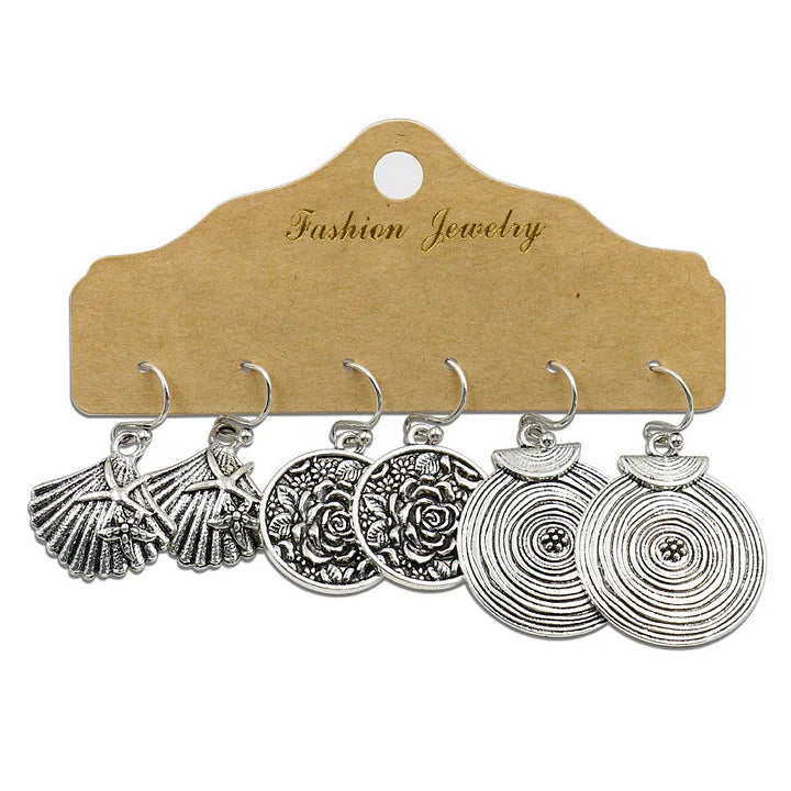 Bohemian Metal Tassel Earrings™ Retro Western Style – Women's Festival-Ready Jewelry Set