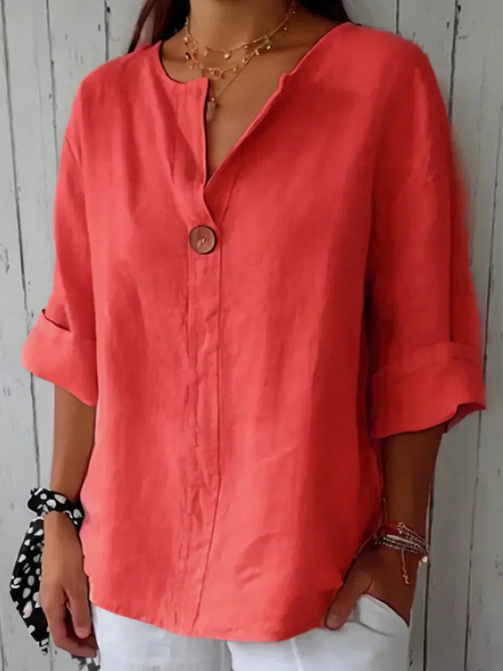Jessa WBC| Relaxed V-Neck Blouse
