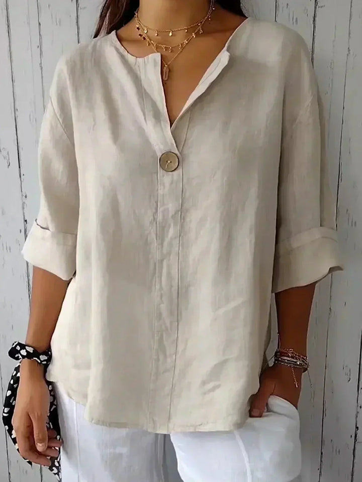 Jessa WBC| Relaxed V-Neck Blouse