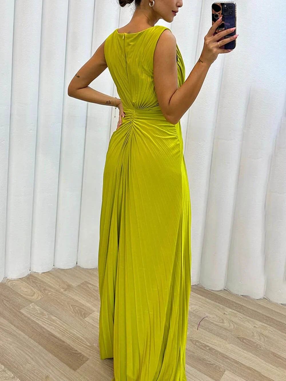 Serena WD| Pleated Maxi Evening Dress