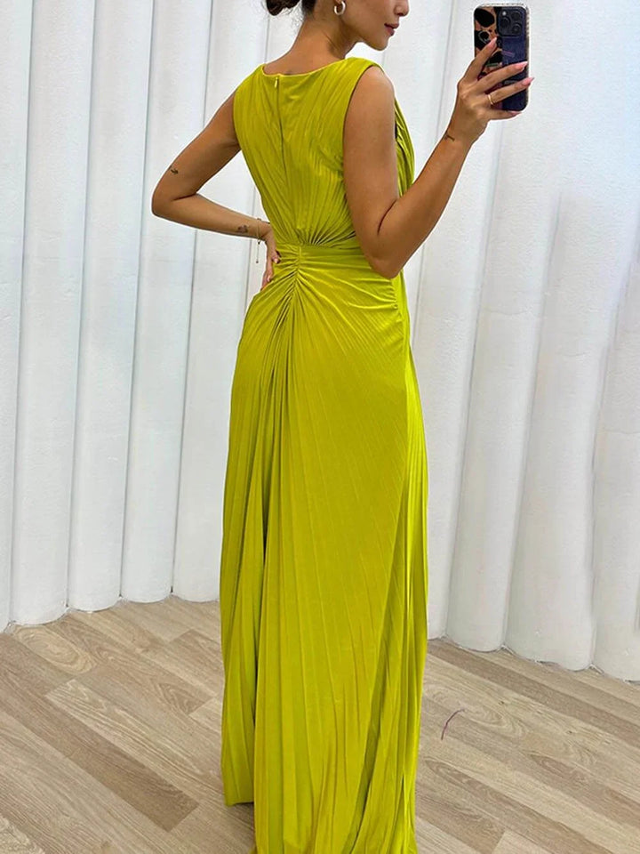 Serena WD| Pleated Maxi Evening Dress