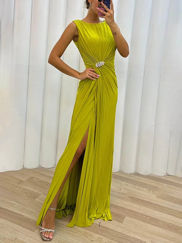Serena WD| Pleated Maxi Evening Dress