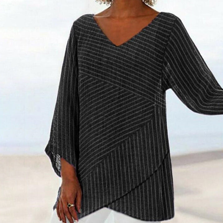 Serenya™ Newest Arrivals - Draped Stripe Top