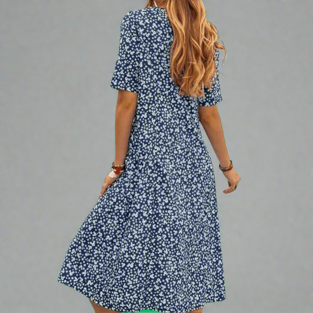 Paula | Elegant Floral Dress Made from Premium Fabric