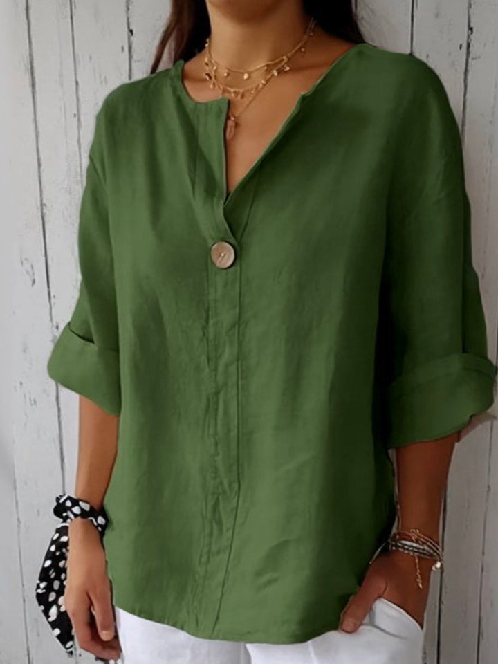 Jessa WBC| Relaxed V-Neck Blouse