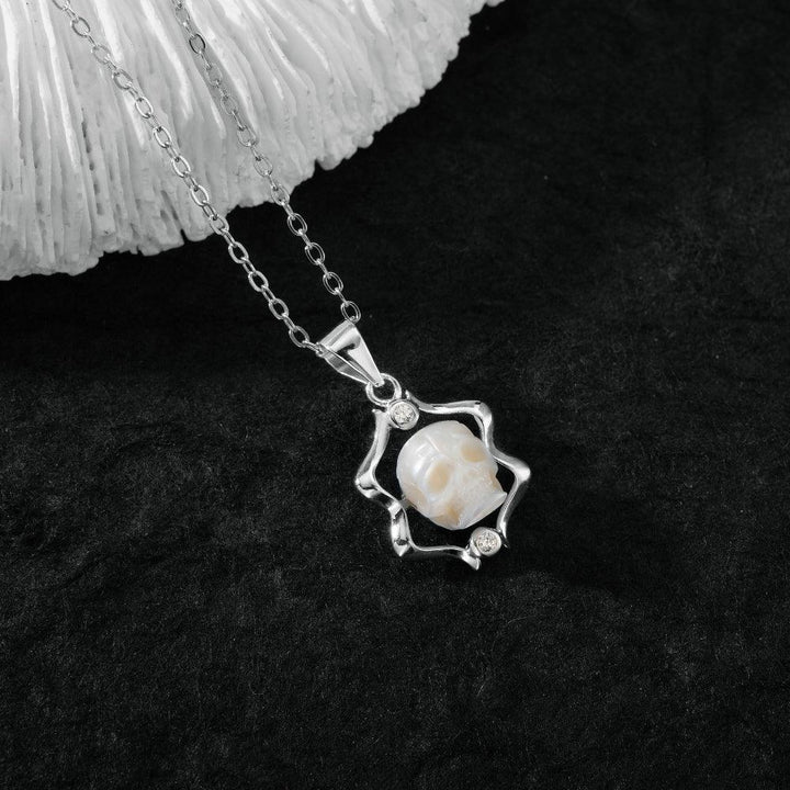 12 Zodiac Signs Astrology Pearl Skull Gemini Necklace™ Skull Accessories – Bold Expression of Your Star Sign