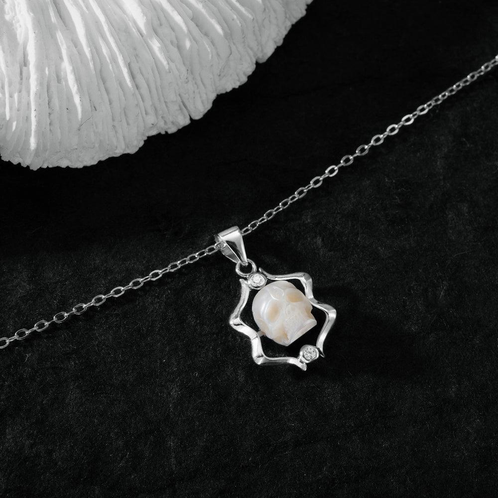 12 Zodiac Signs Astrology Pearl Skull Gemini Necklace™ Skull Accessories – Bold Expression of Your Star Sign