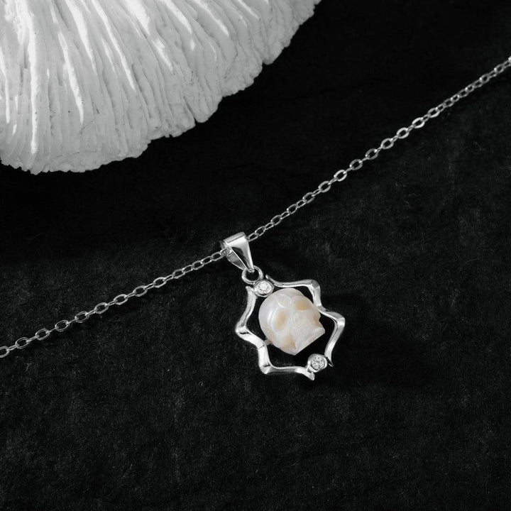 12 Zodiac Signs Astrology Pearl Skull Gemini Necklace™ Skull Accessories – Bold Expression of Your Star Sign