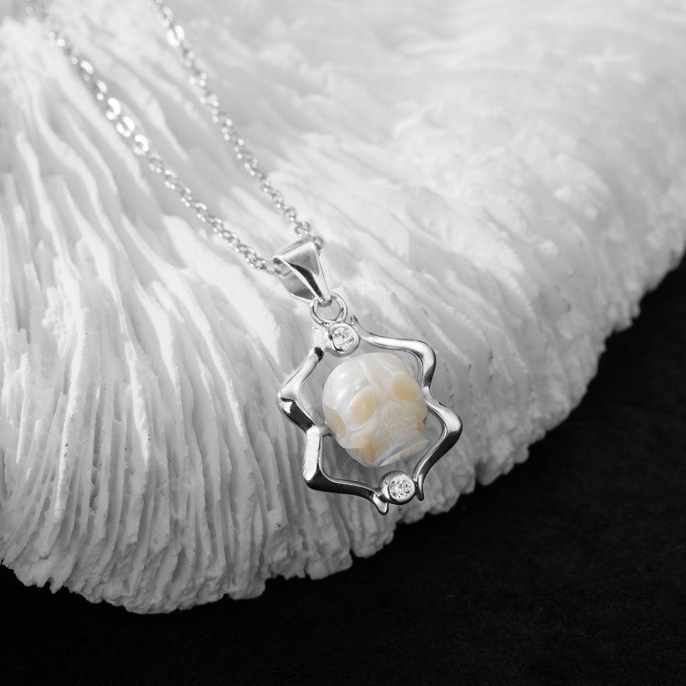 12 Zodiac Signs Astrology Pearl Skull Gemini Necklace™ Skull Accessories – Bold Expression of Your Star Sign