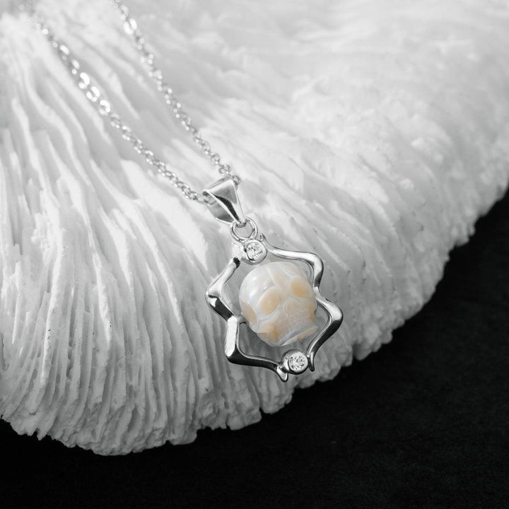 12 Zodiac Signs Astrology Pearl Skull Gemini Necklace™ Skull Accessories – Bold Expression of Your Star Sign