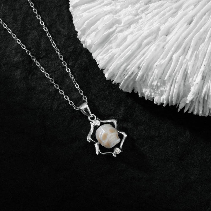 12 Zodiac Signs Astrology Pearl Skull Gemini Necklace™ Skull Accessories – Bold Expression of Your Star Sign