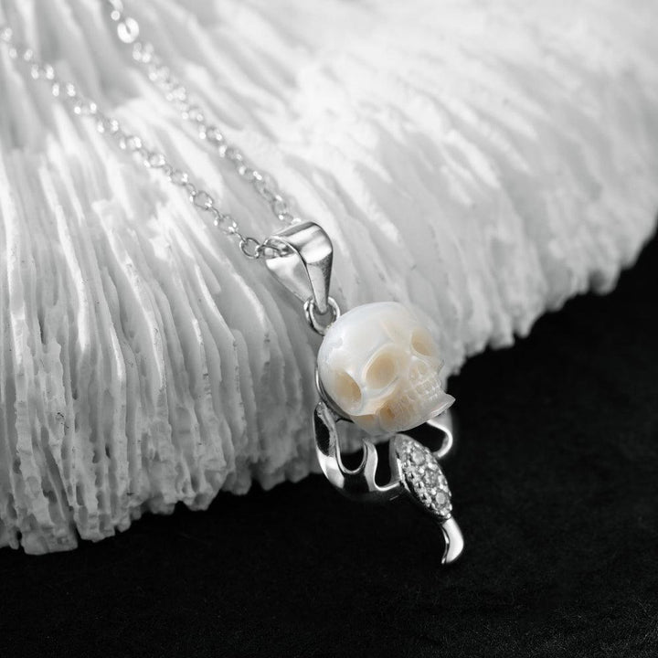 12 Zodiac Signs Sagittarius Pearl Skull CZ Necklace™ Skull Accessories – Adventurous Spirit Meets Elegant Symbolism