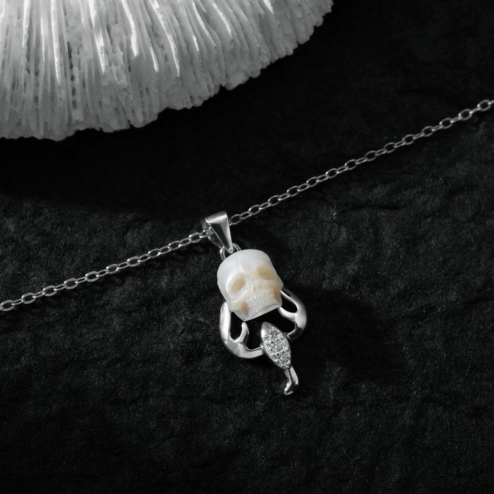 12 Zodiac Signs Sagittarius Pearl Skull CZ Necklace™ Skull Accessories – Adventurous Spirit Meets Elegant Symbolism