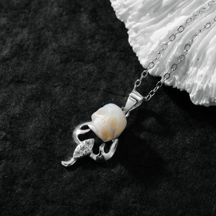 12 Zodiac Signs Sagittarius Pearl Skull CZ Necklace™ Skull Accessories – Adventurous Spirit Meets Elegant Symbolism