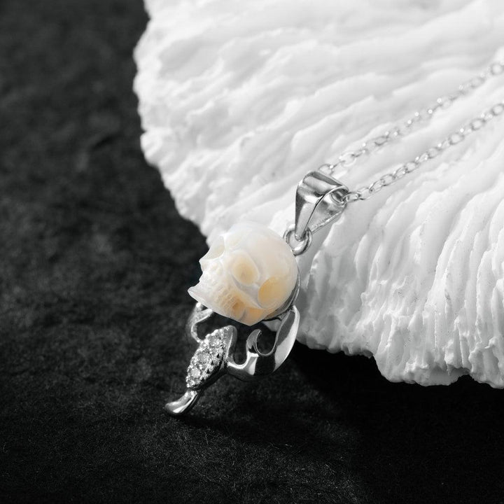 12 Zodiac Signs Sagittarius Pearl Skull CZ Necklace™ Skull Accessories – Adventurous Spirit Meets Elegant Symbolism