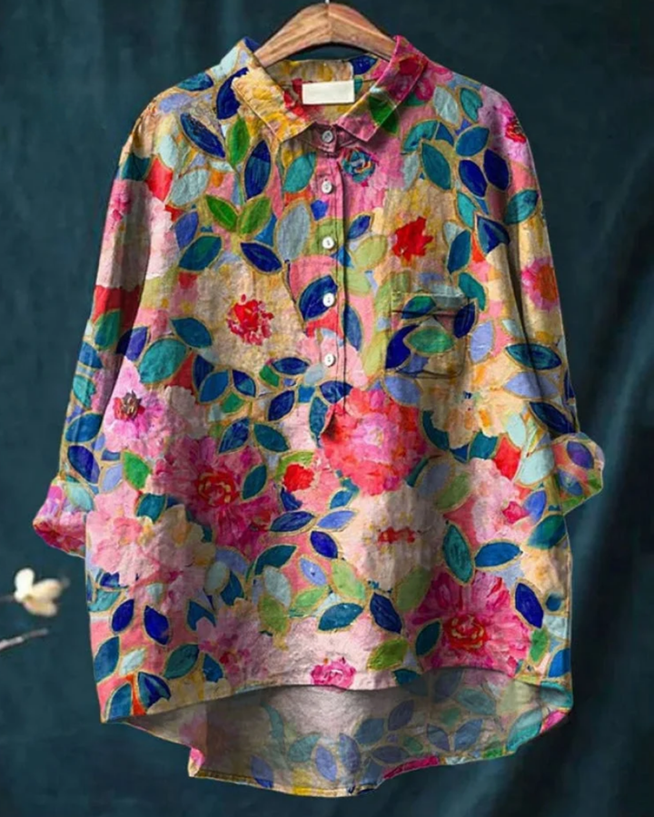 Reina BSC | Floral Cotton-Linen Shirt