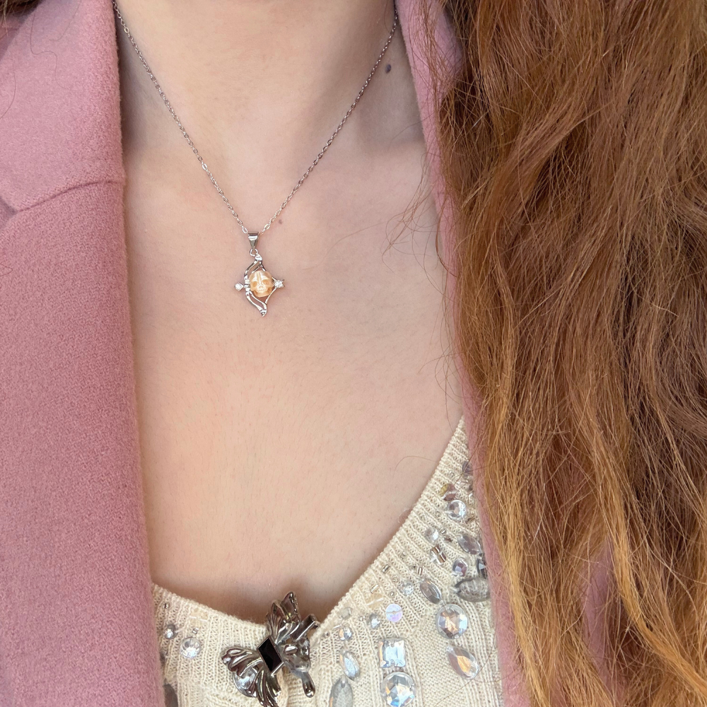12 Zodiac Signs Sagittarius Pearl Skull CZ Necklace™ Skull Accessories – Adventurous Elegance with Symbolic Brilliance
