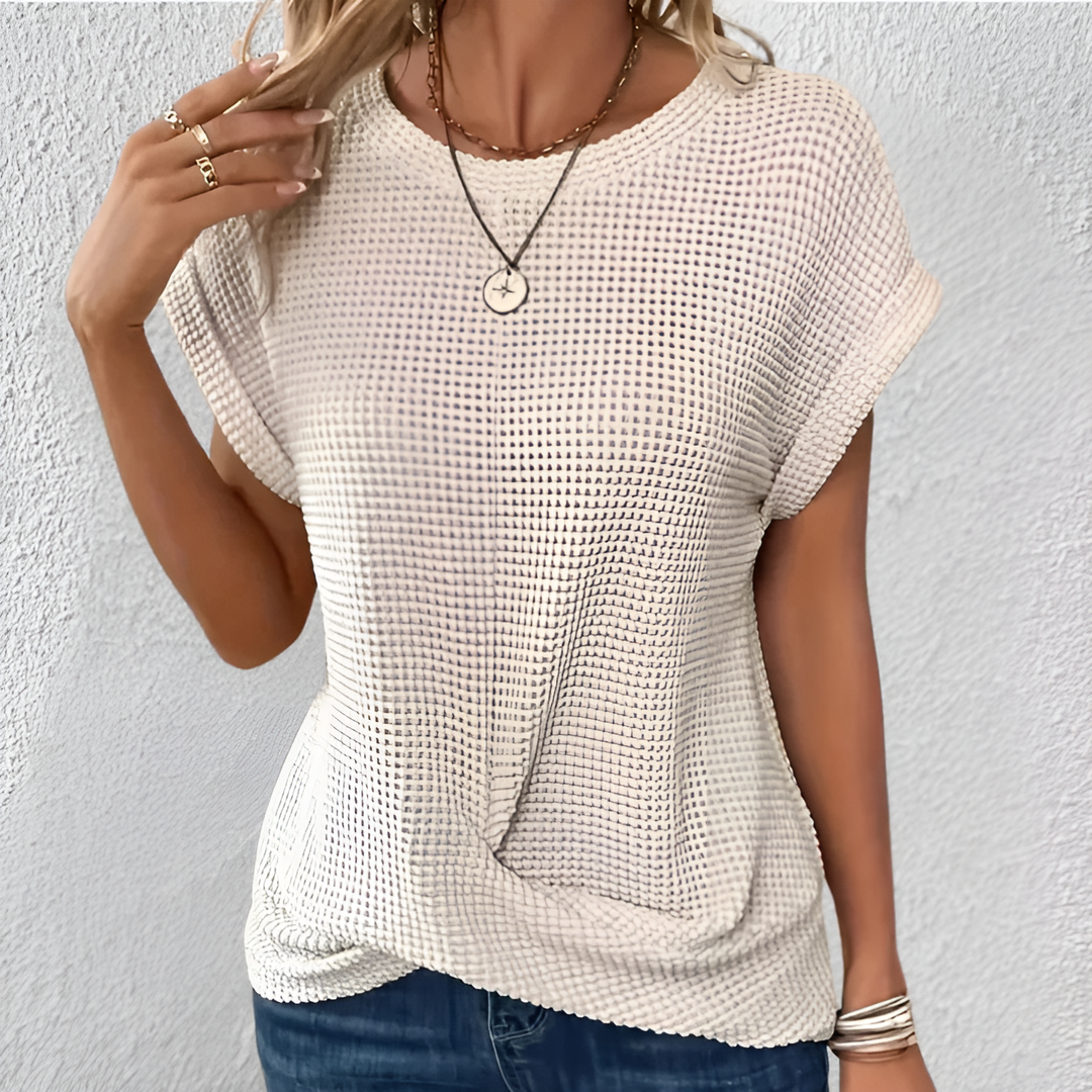Luna WBC– Tummy Tucking Waffle-Knit Top