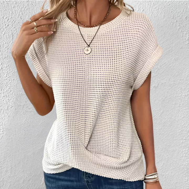 Luna WBC– Tummy Tucking Waffle-Knit Top