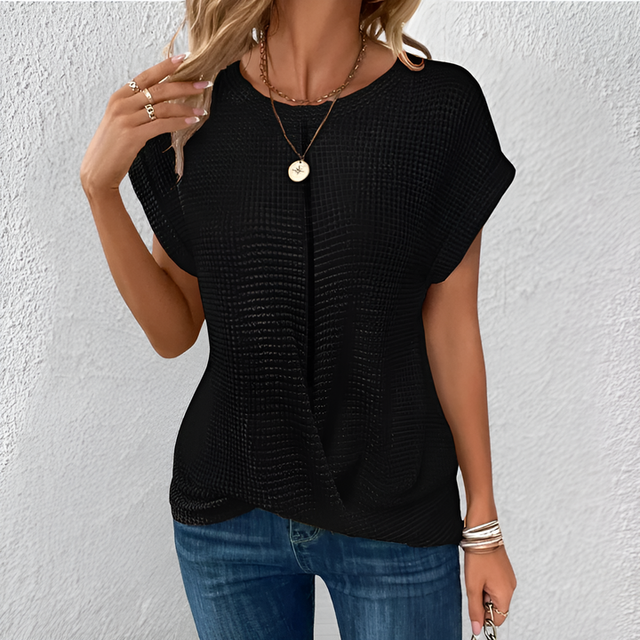 Luna WBC– Tummy Tucking Waffle-Knit Top