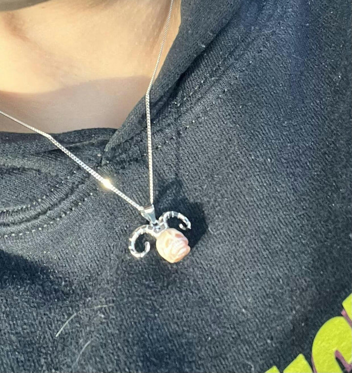 12 Zodiac Signs Aries Pearl Skull Necklace™ Skull Accessories – Strength, Symbolism, and Transformation