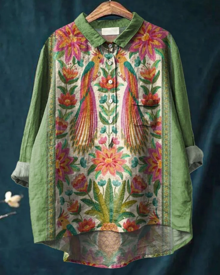 Reina BSC | Floral Cotton-Linen Shirt