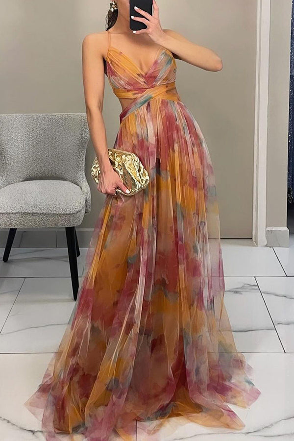 Brinley | Enchanting Maxi Dress with Floral Print