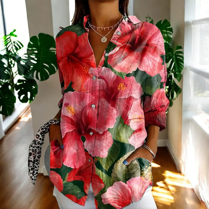 Carla™ WBC| Vintage Floral Print Blouse