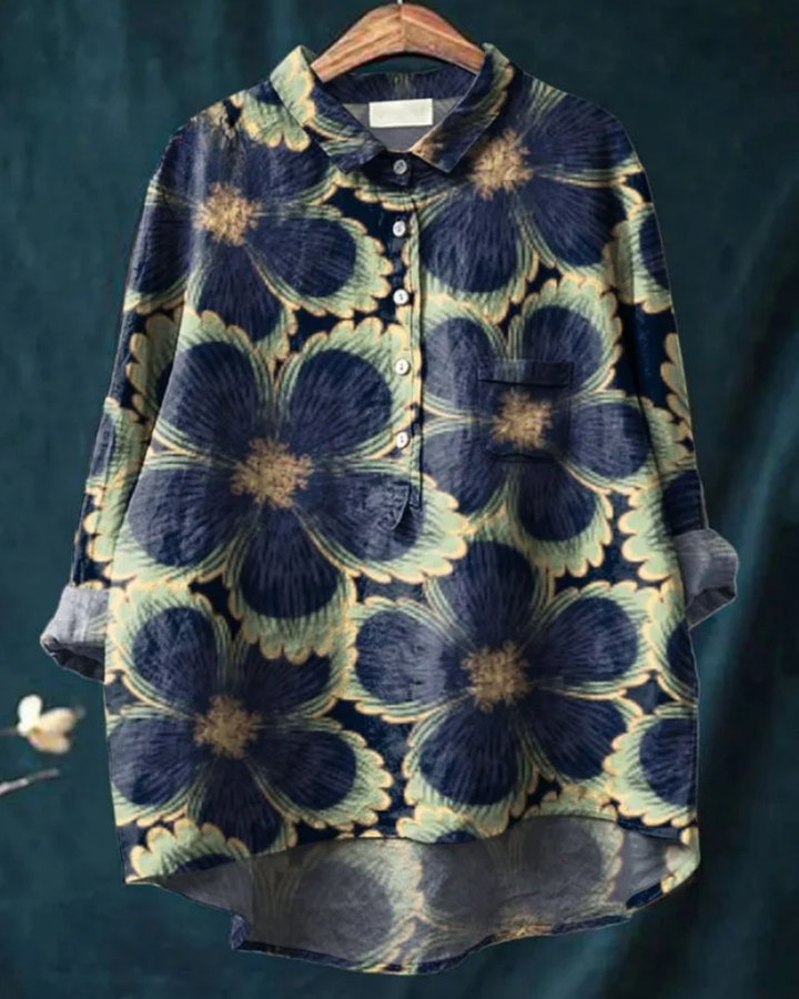 Reina BSC | Floral Cotton-Linen Shirt