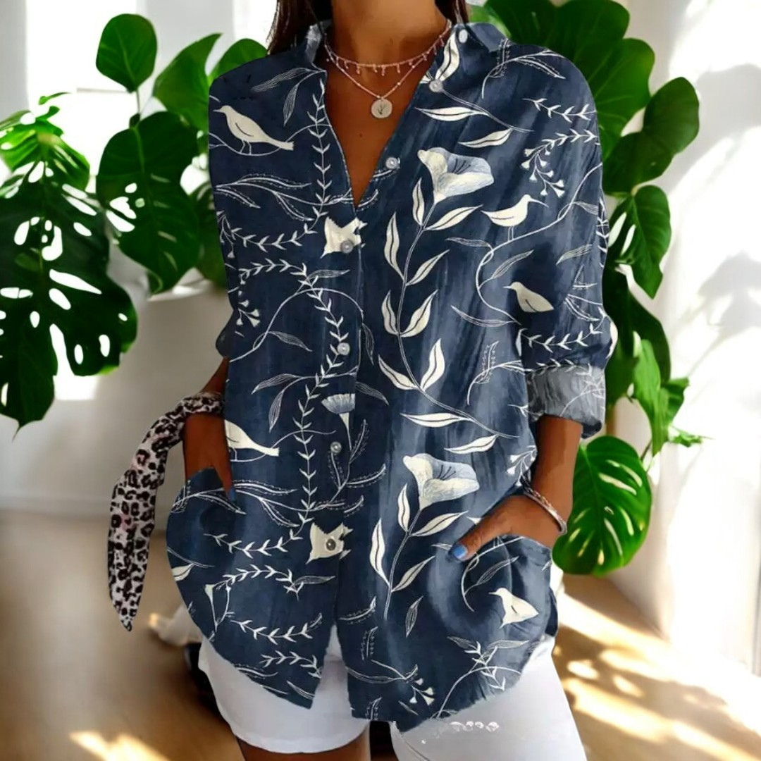 Carla™ WBC| Vintage Floral Print Blouse