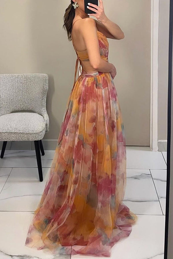 Brinley | Enchanting Maxi Dress with Floral Print