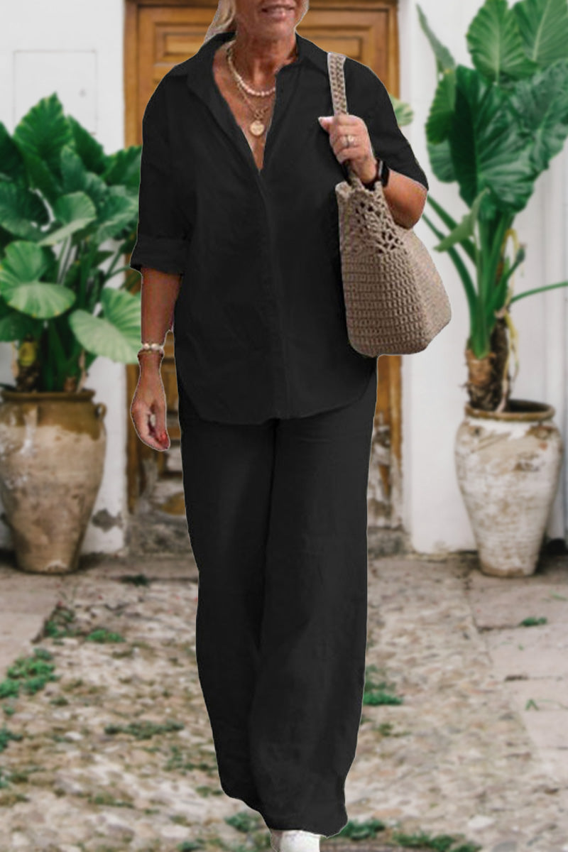 Monochrome Relaxed Two-Piece Set™ Spring Essential - Effortless Style in Perfect Harmony