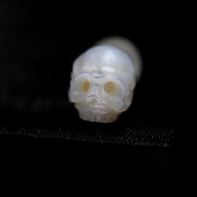 Dainty Minimalist Pearl Skull Stud Earrings™ Skull Accessories  – Subtle Edge Meets Timeless Elegance