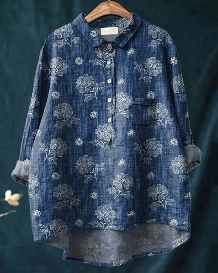 Reina BSC | Floral Cotton-Linen Shirt