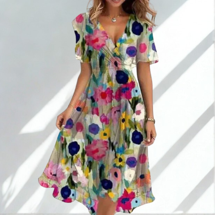 Matilde™ - Elegant Maxi Dress with V-Neckline