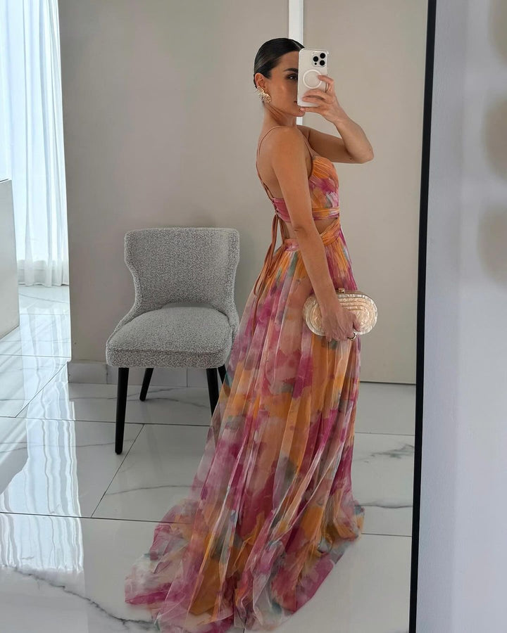 Brinley | Enchanting Maxi Dress with Floral Print