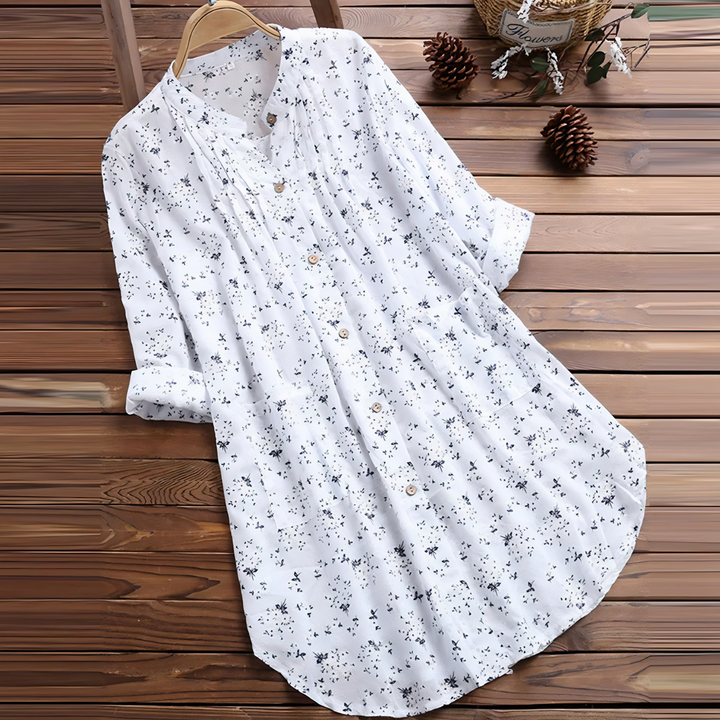 Prisca™ - Long Sleeve Floral Blouse Shirt