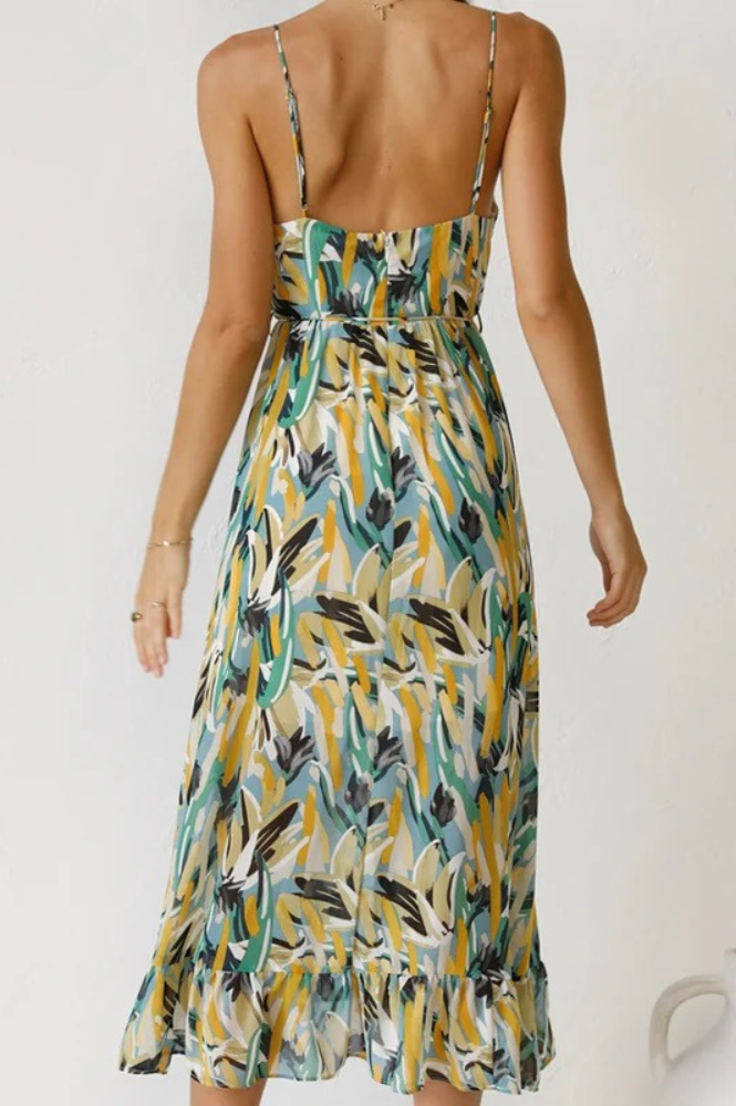 Raquel - Fashionable Midi Dress in Vibrant Colors for Women