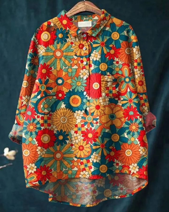 Reina BSC | Floral Cotton-Linen Shirt