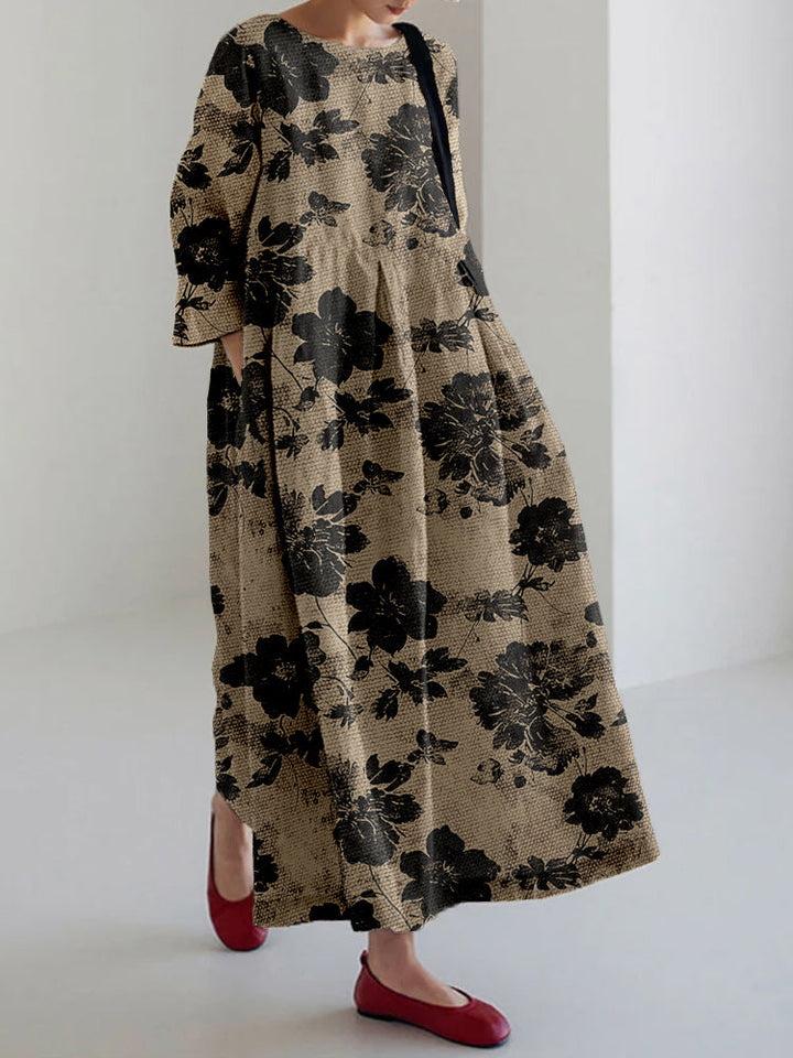 Nerisse™ Newest Arrivals - Botanical Print Dress