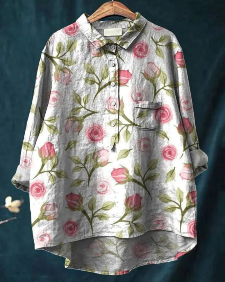 Reina BSC | Floral Cotton-Linen Shirt