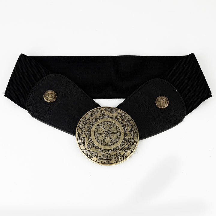 Retro Western™ Retro Western Style - Elastic Wide Waist Belt with Floral Buckle