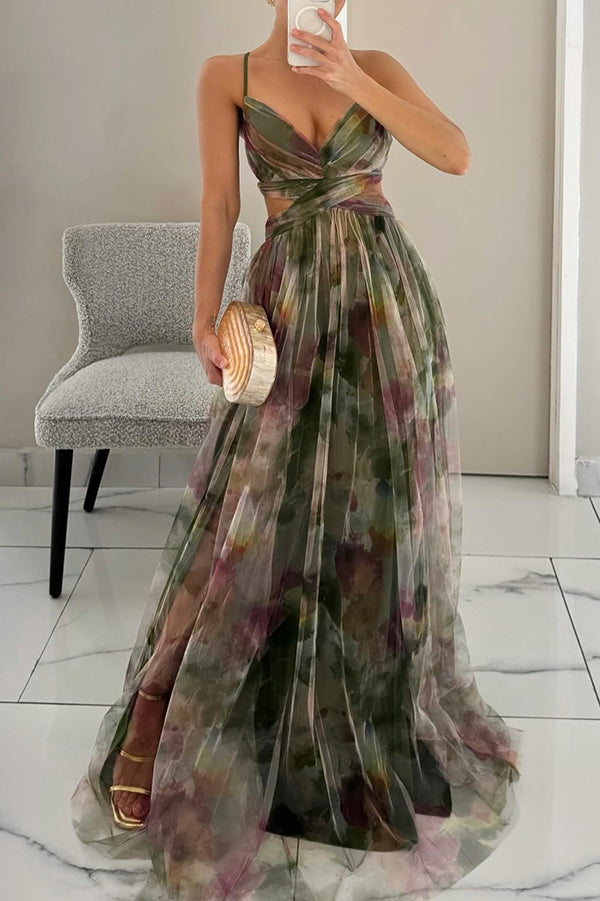 Brinley | Enchanting Maxi Dress with Floral Print