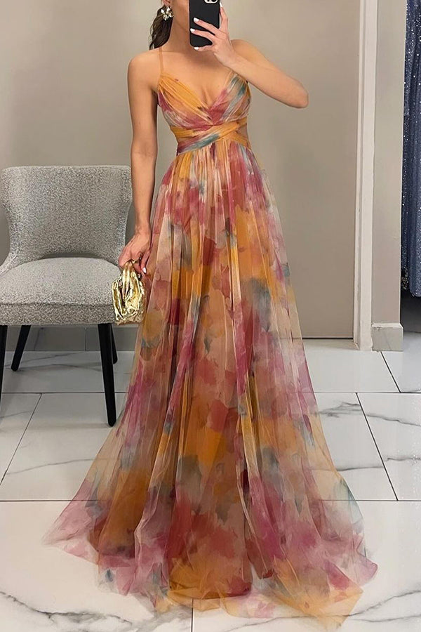 Brinley | Enchanting Maxi Dress with Floral Print