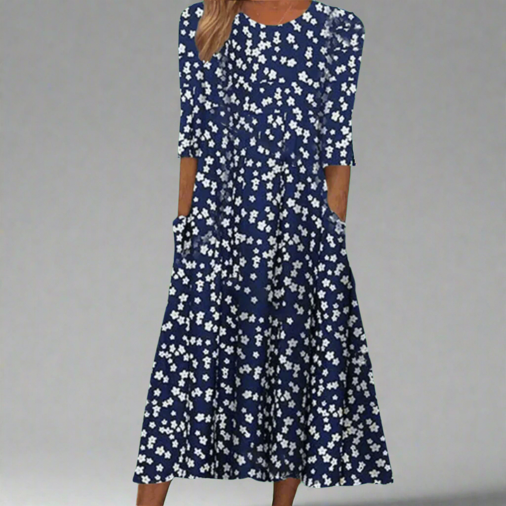 Paula | Elegant Floral Dress Made from Premium Fabric