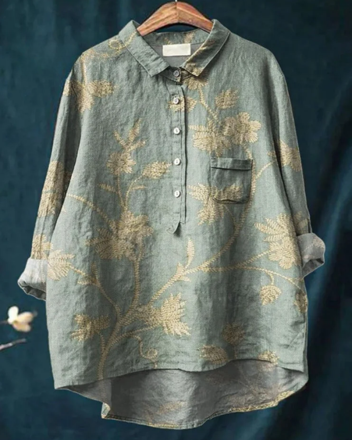 Reina BSC | Floral Cotton-Linen Shirt